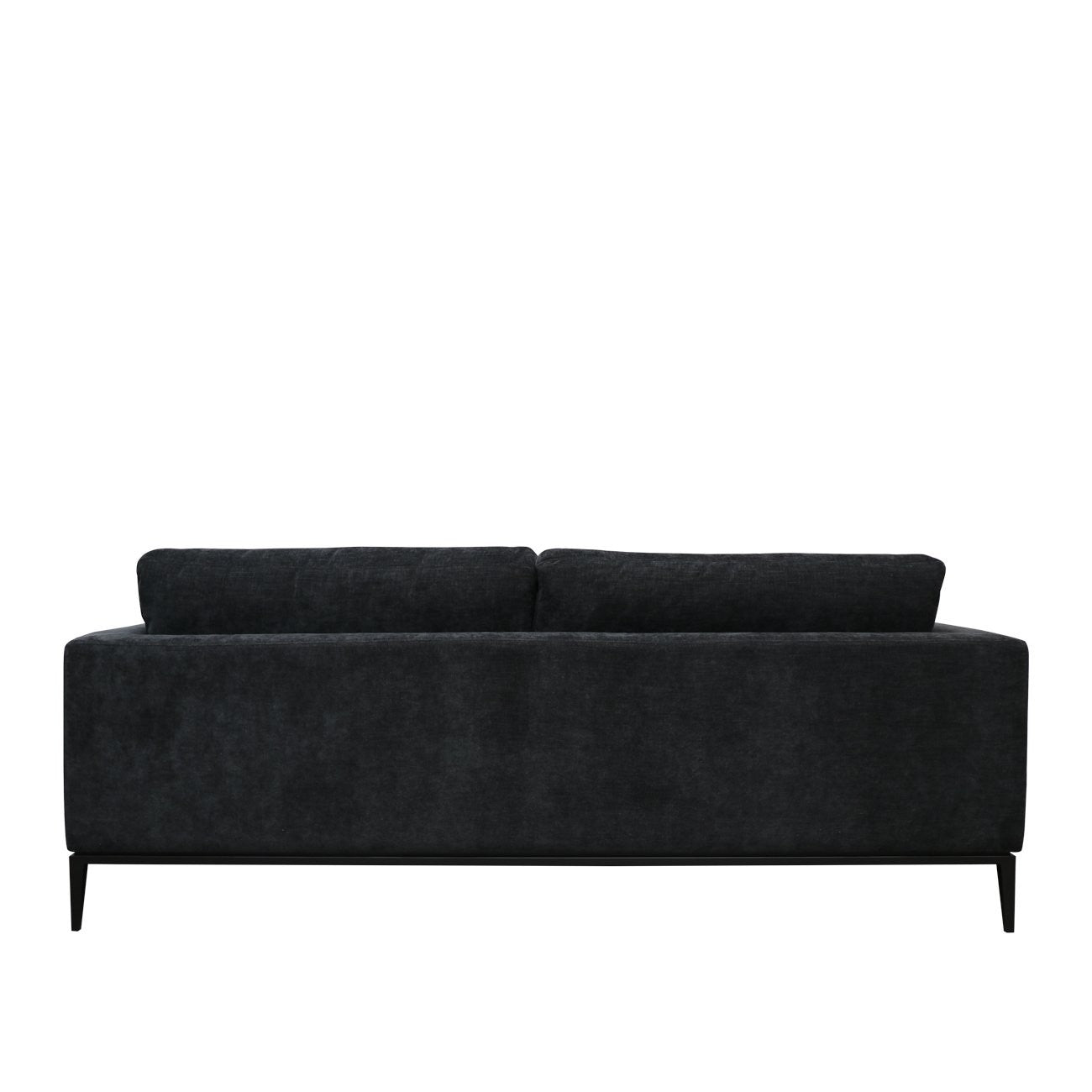 Tyson 3 Seater Sofa — Boston Black Sofa — view 4 | littleCOCO