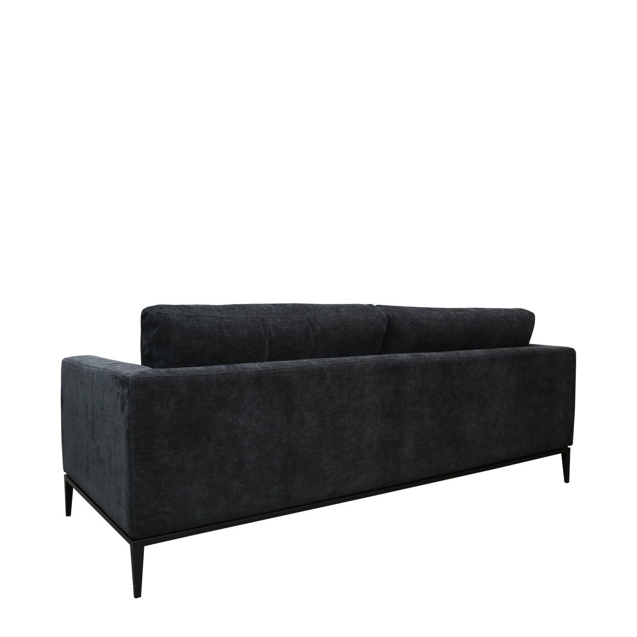 Tyson 3 Seater Sofa — Boston Black Sofa — view 3 | littleCOCO