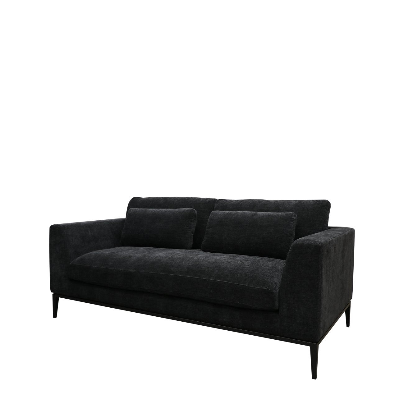 Tyson 2.5 Seater Sofa — Boston Black Sofa — view 2 | littleCOCO