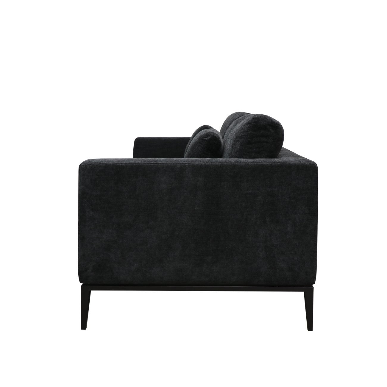Tyson 2.5 Seater Sofa — Boston Black Sofa — view 3 | littleCOCO