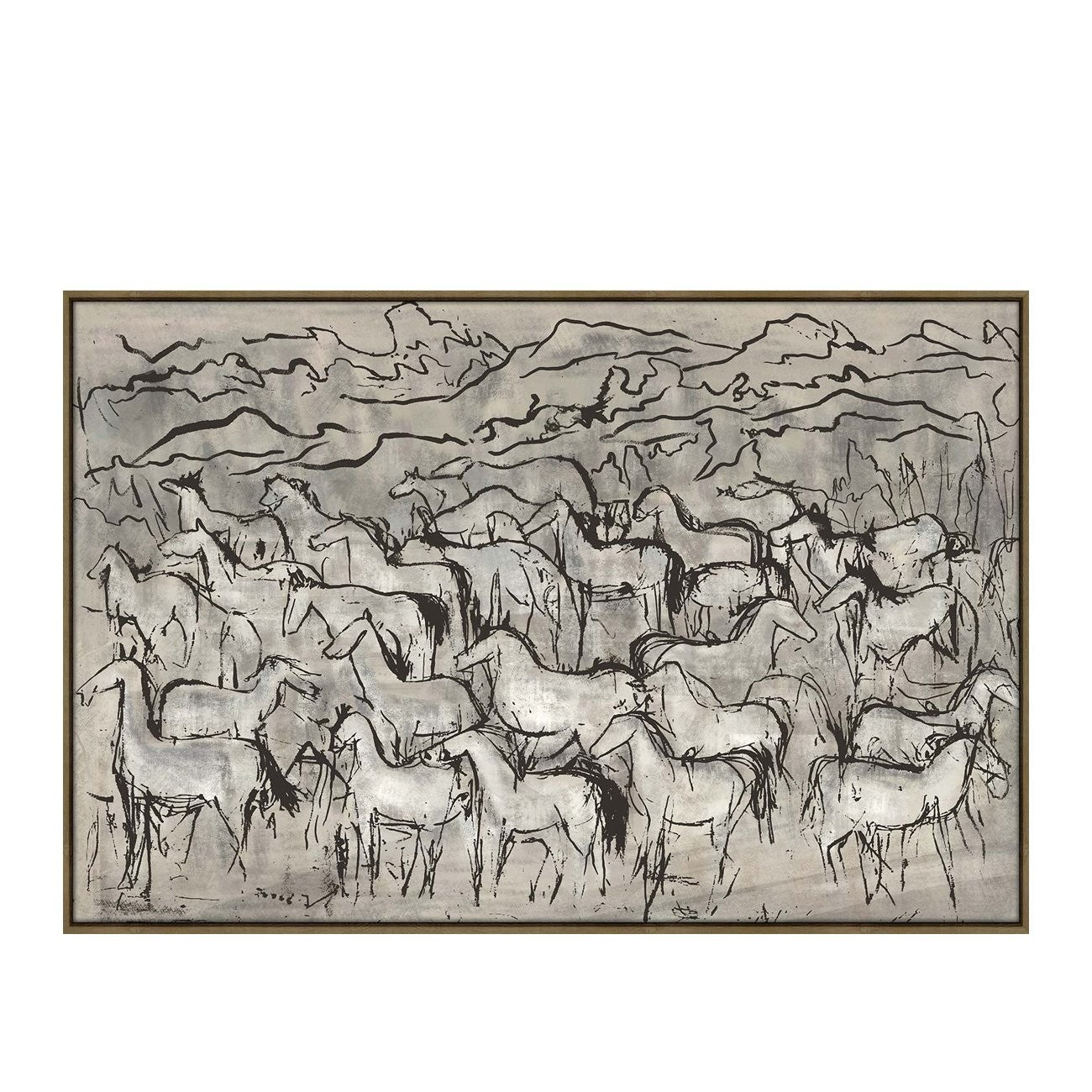 Herd — Framed Canvas Wall Art | littleCOCO