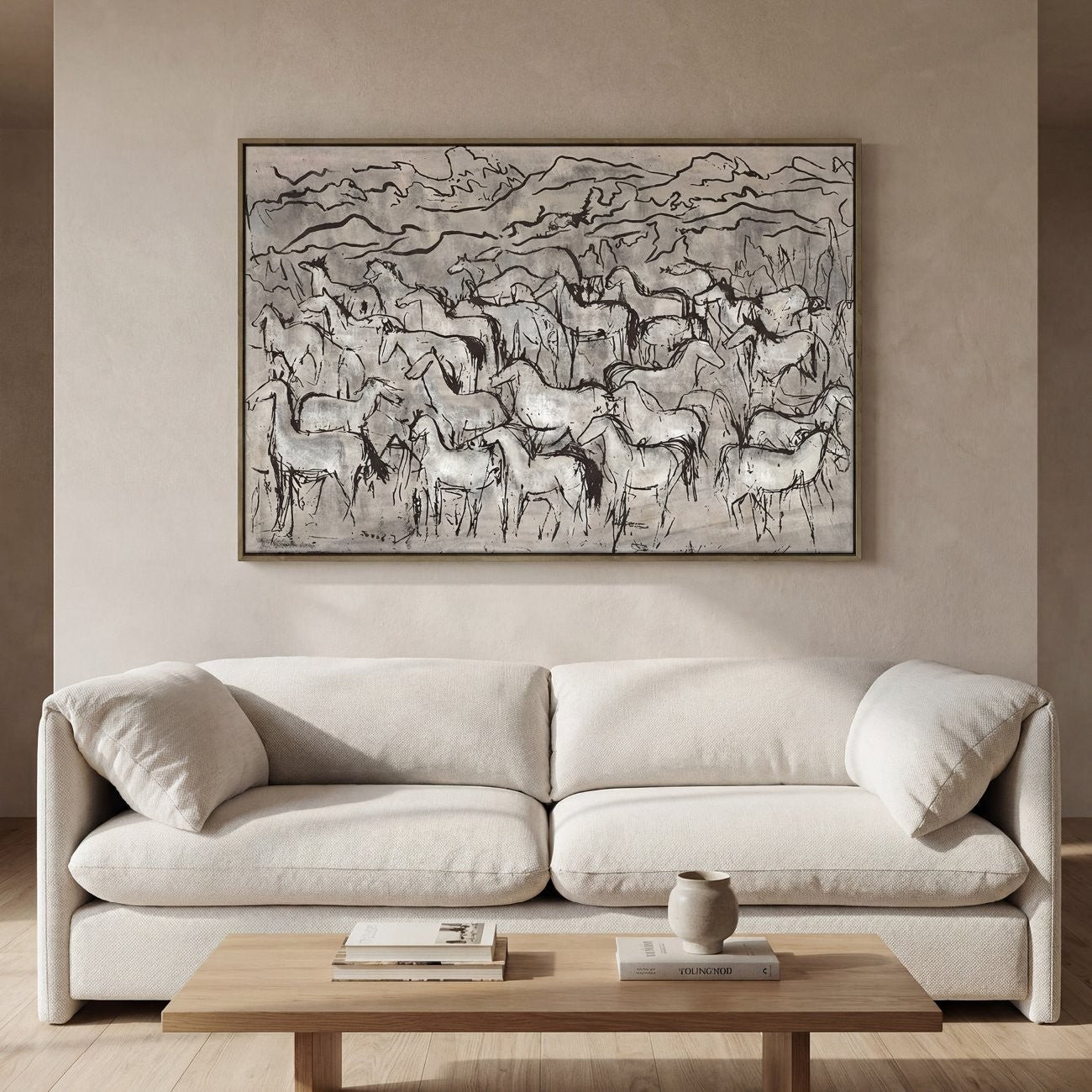 Herd — Framed Canvas Wall Art — view 2 | littleCOCO