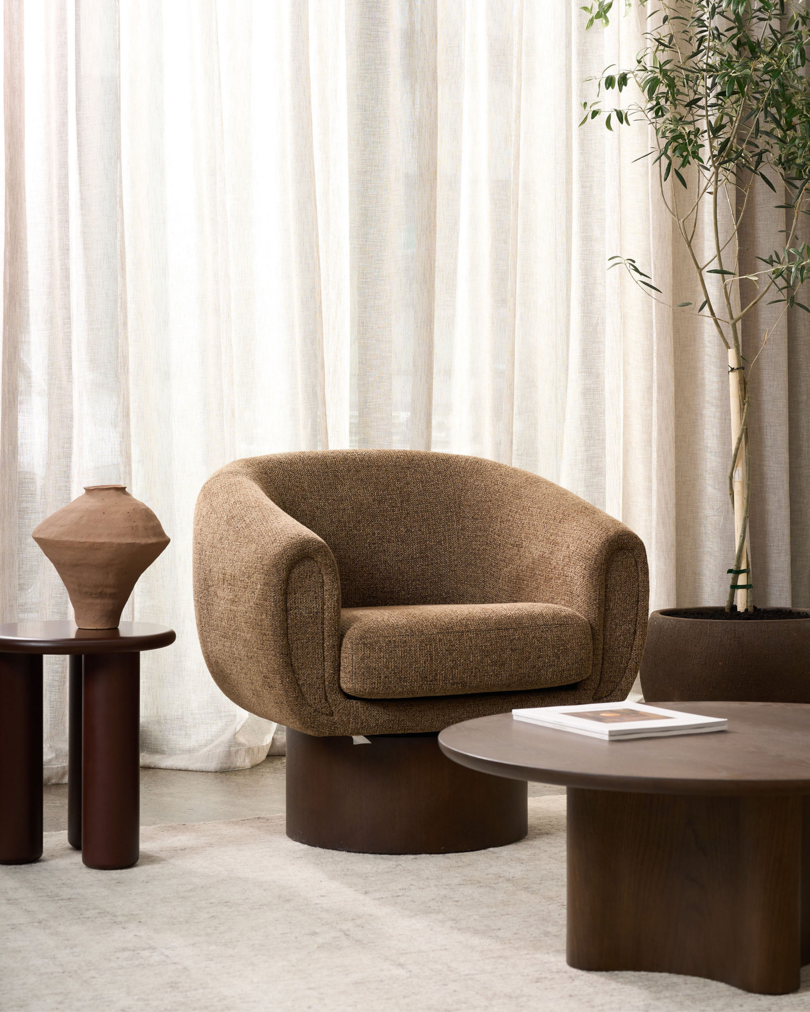Theo Swivel Chair Occasional Chair — view 3 | littleCOCO