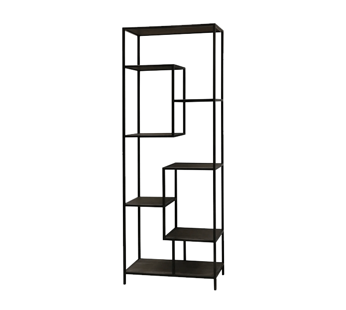 Brooklyn Steel & Oak Offset Bookcase | Little Coco