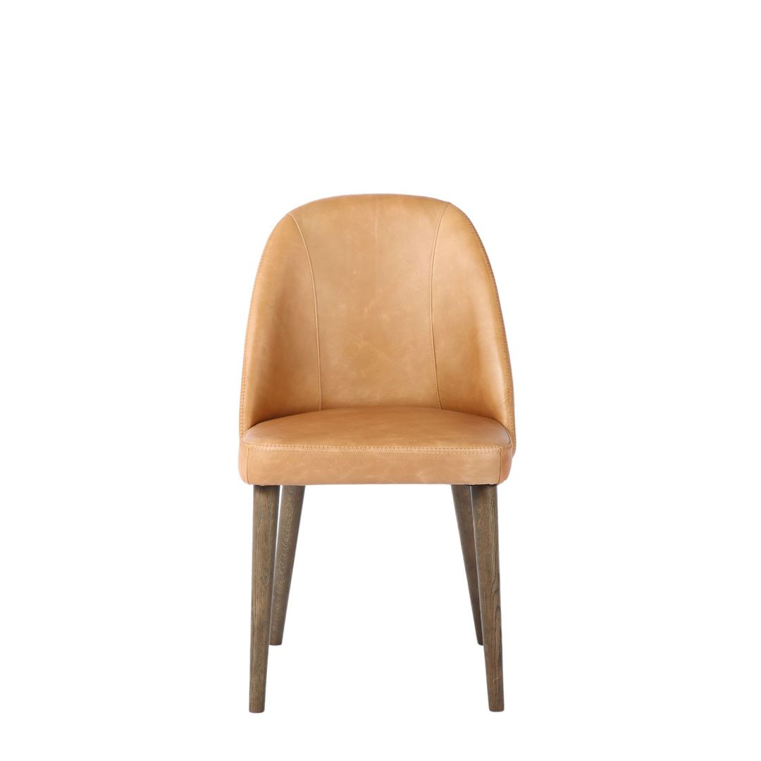 Paris Dining Chair Tan Leather | Little Coco