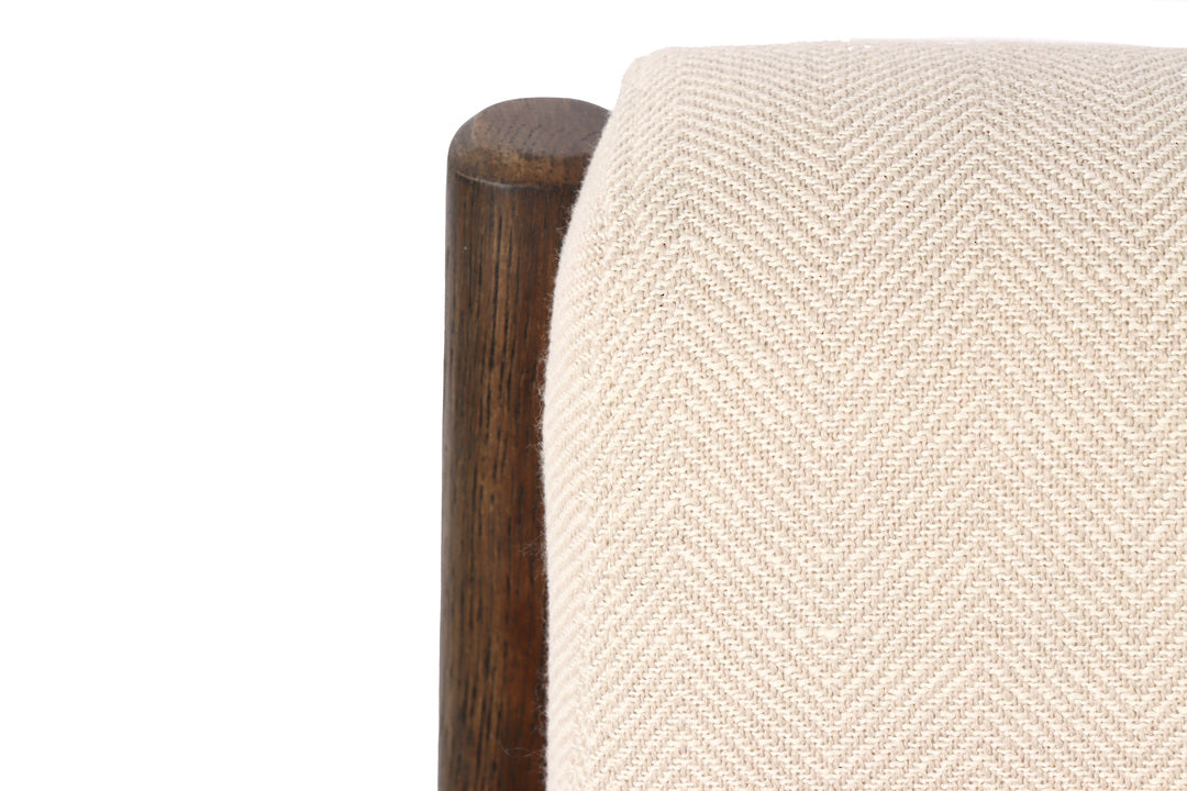 Luca Occasional Chair Herringbone Dark Oak | Little Coco
