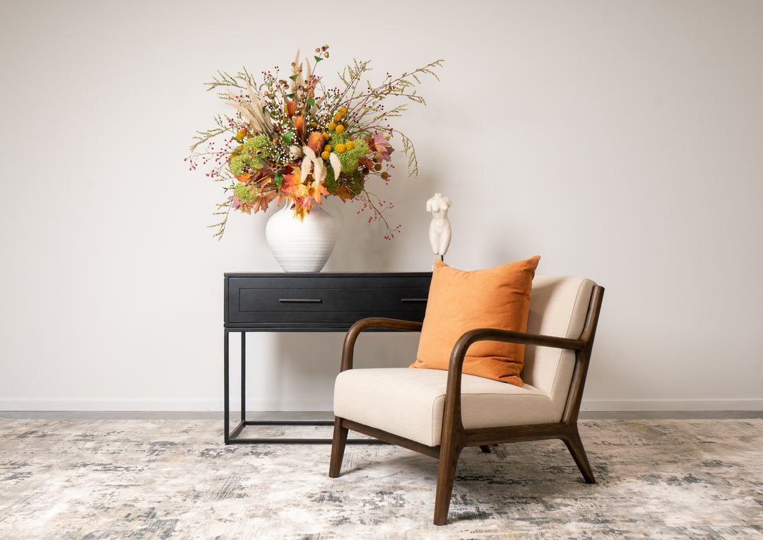 Luca Occasional Chair Herringbone Dark Oak | Little Coco