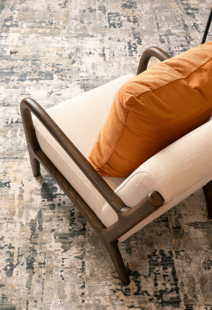Luca Occasional Chair Herringbone Dark Oak | Little Coco