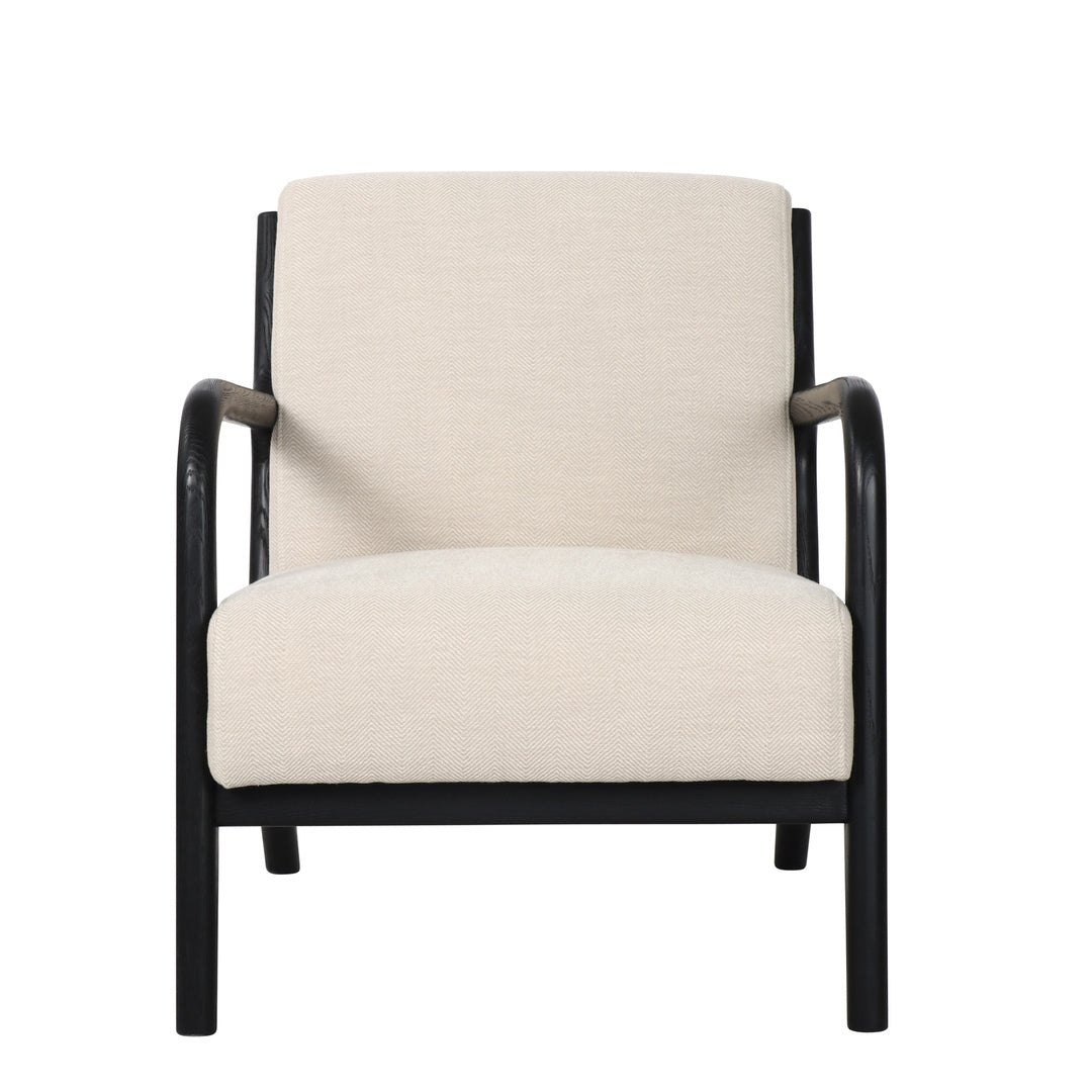 Luca Occasional Chair Herringbone Black | Little Coco