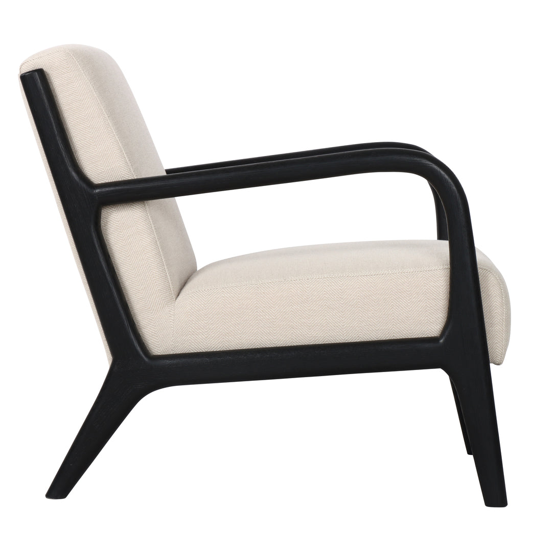 Luca Occasional Chair Herringbone Black | Little Coco