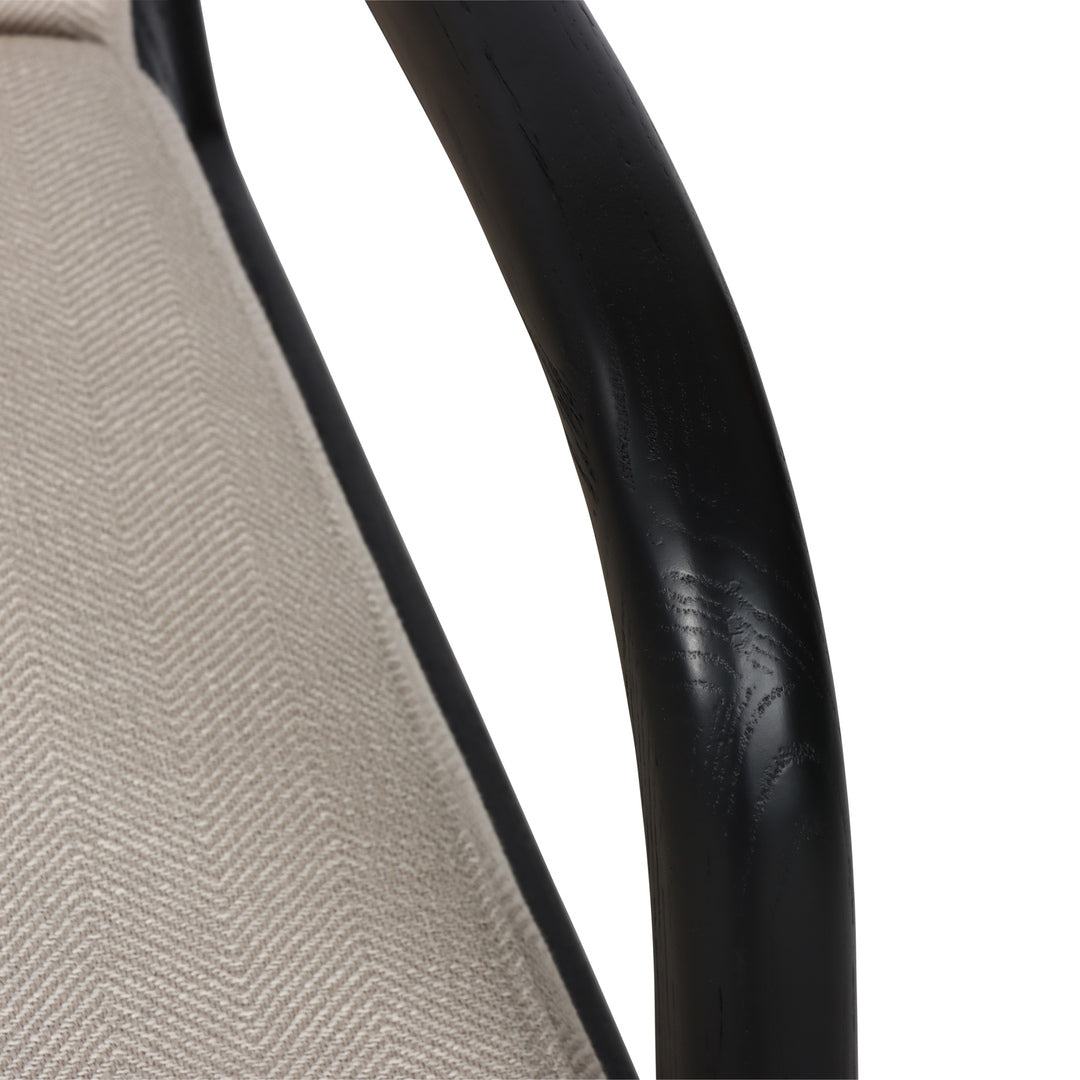 Luca Occasional Chair Herringbone Black | Little Coco