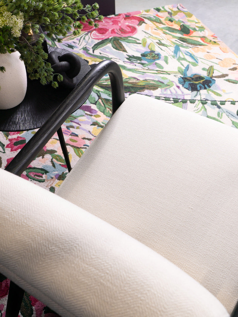 Luca Occasional Chair Herringbone Black | Little Coco