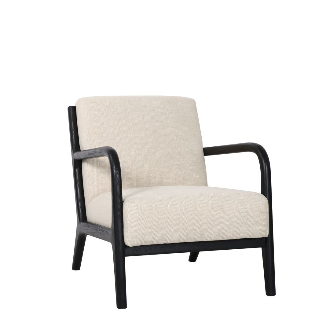 Luca Occasional Chair Herringbone Black | Little Coco
