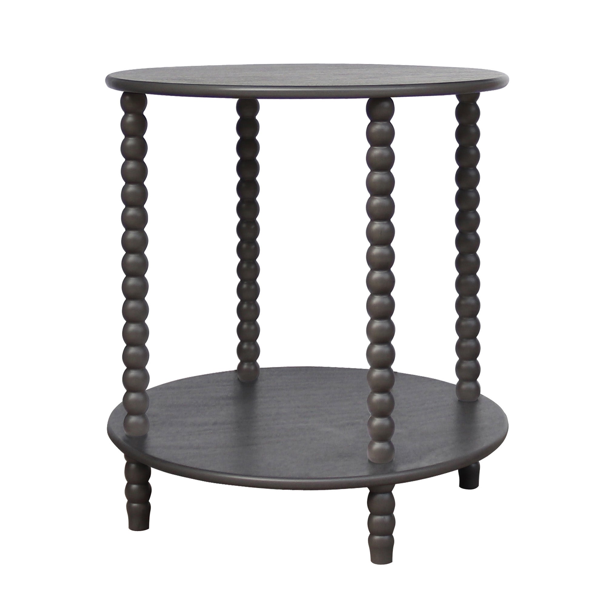 Cyrus Turned Leg Side Table Round Side Table — view 2 | littleCOCO