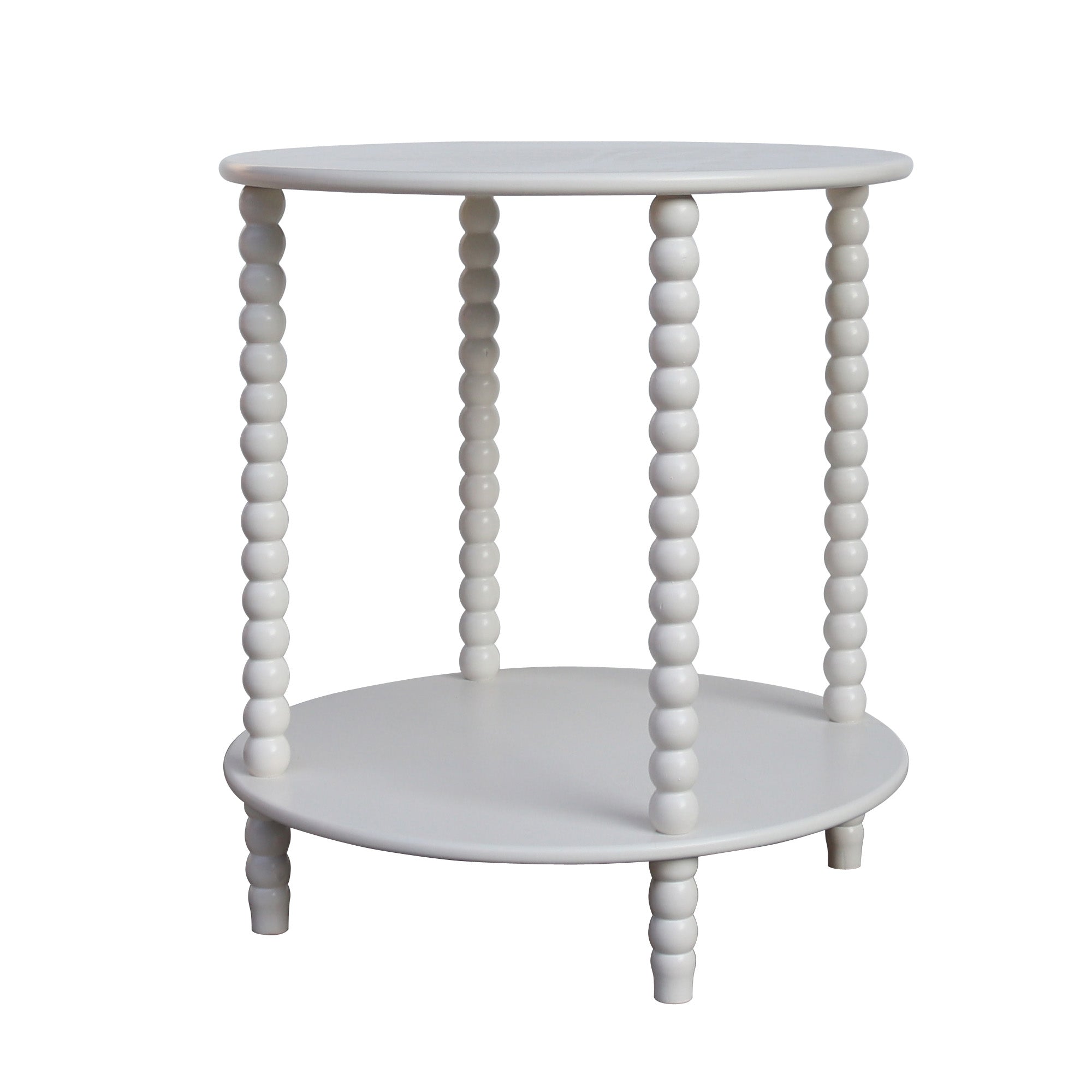 Cyrus Turned Leg Side Table Round Side Table — view 3 | littleCOCO