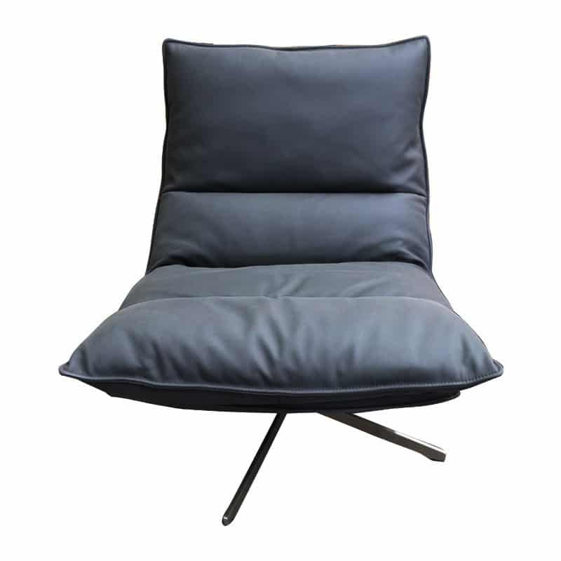 Staten Leather Swivel Chair Armchair — view 2 | littleCOCO